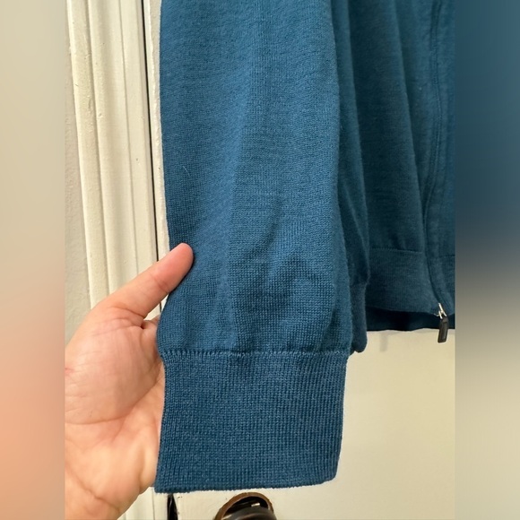 Bigotti Men’s Zip up Mock Neck Wool Blend Cardigan Sweater Zip Up Size S - Picture 6 of 14